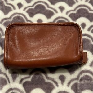 Coach Tan Leather Men's Toiletry Bag